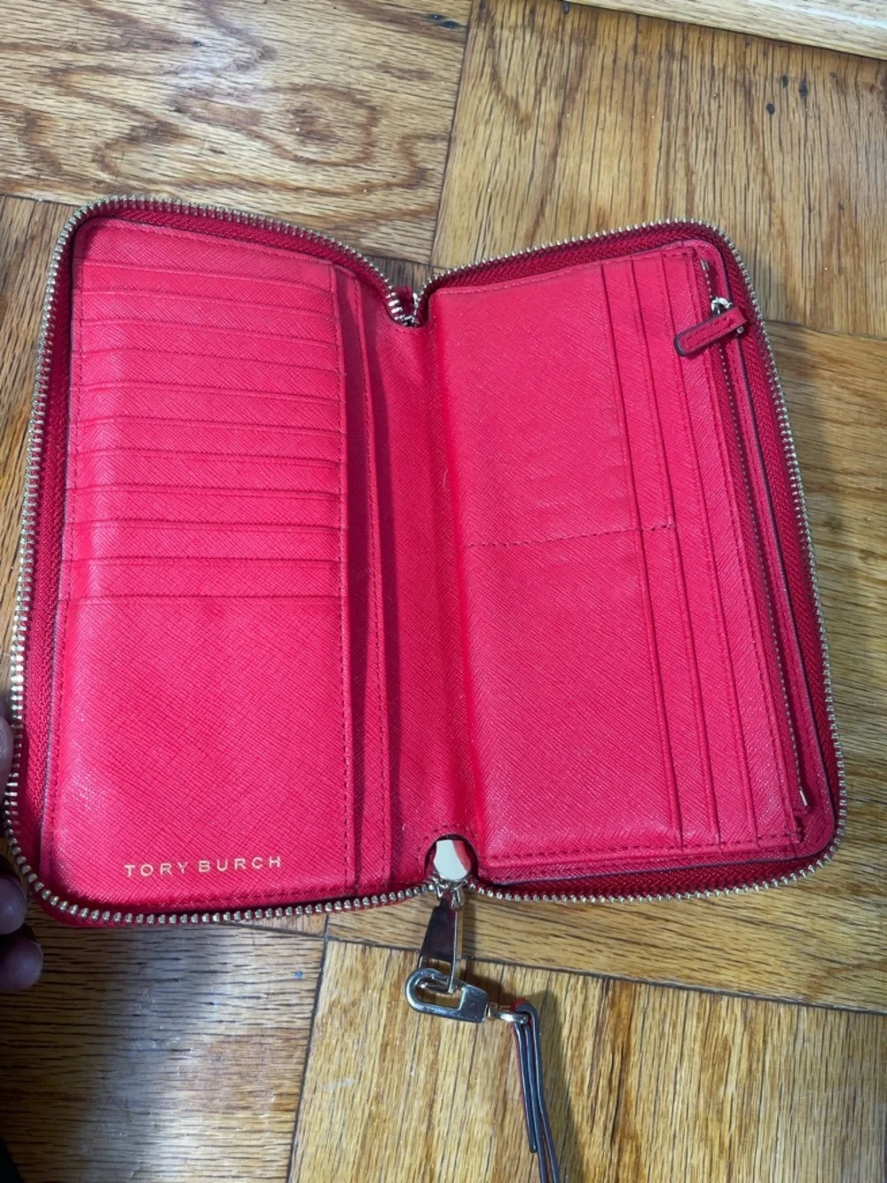 Tory Burch York Continental Saffiano Leather Wallet Wristlet